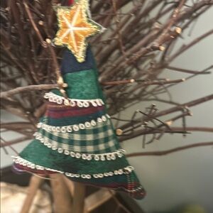 Handmade Fabric Christmas Tree Ornament